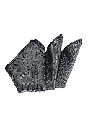 Cengiz İnler Nokta Desenli Mendilli Mikrofiber Erkek Kravat
