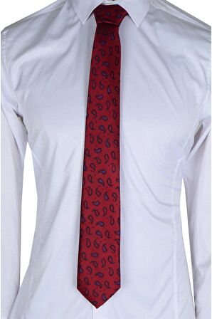 Cengiz İnler Şal Desenli Mendilli Mikrofiber Erkek Kravat