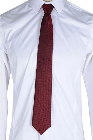 Cengiz İnler Kendinden Desenli Mendilli Mikrofiber Erkek Kravat