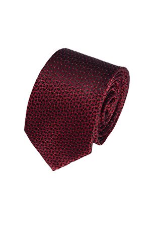 Cengiz İnler Kendinden Desenli Mendilli Mikrofiber Erkek Kravat
