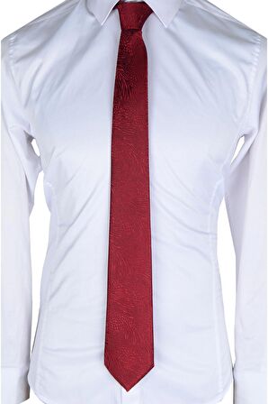 Cengiz İnler Dalga Desen Mendilli Mikrofiber Erkek Kravat