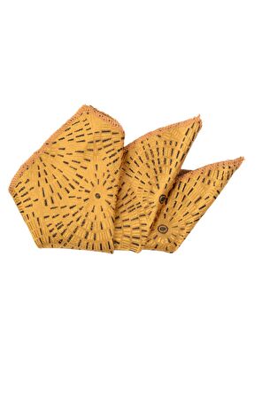 Cengiz İnler Karışık Desenli Mendilli Mikrofiber Erkek Kravat