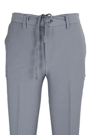 Gofre Düz Yan Cep Slim Erkek Pantolon