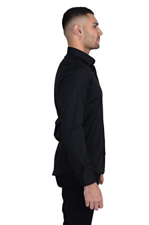 Cengiz İnler Standart Yaka Likralı Slimfit Erkek Gömlek 