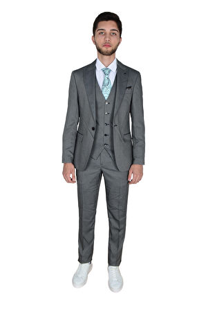 ErkekYelekli Armürlü Takım Elbise