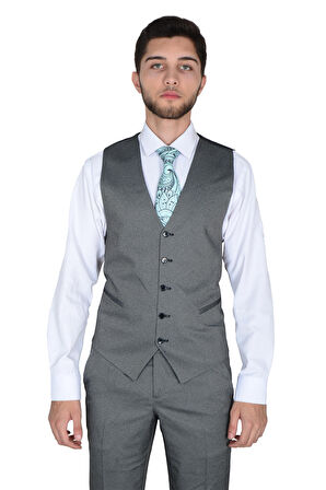 ErkekYelekli Armürlü Takım Elbise