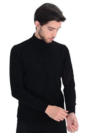 Cengiz İnler Yarım Balıkçı Düz Slim Erkek Triko