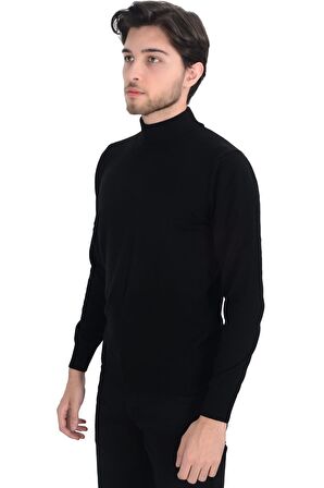 Cengiz İnler Yarım Balıkçı Düz Slim Erkek Triko