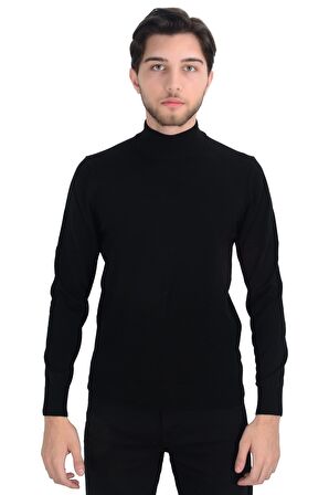 Cengiz İnler Yarım Balıkçı Düz Slim Erkek Triko