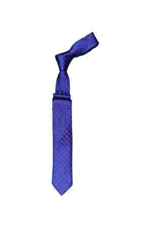 Cengiz İnler Minik Şal Desenli Mikrofiber Erkek Kravat Aksesuar