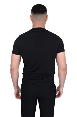 Erkek O Yaka Floş t-shirt