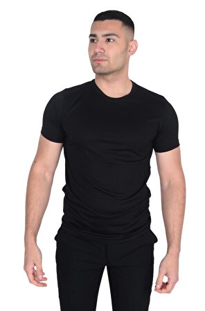 Erkek O Yaka Floş t-shirt