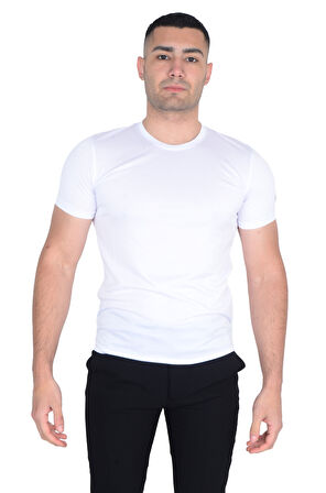 Erkek Sıfır Yaka Floş T-SHIRT