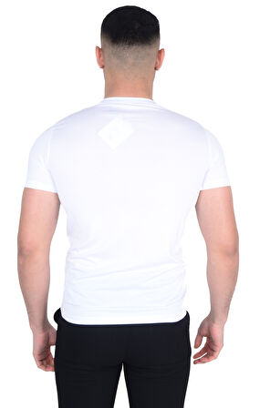 Erkek Sıfır Yaka Floş T-SHIRT