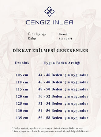 Cengiz İnler Lazer Büyük Desenli Rugan Erkek Kemer