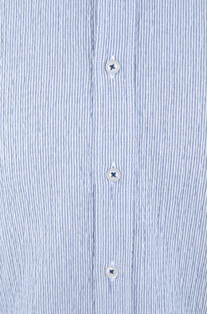 Cengiz İnler Çizgili Gofre Slim Fit Erkek Gömlek