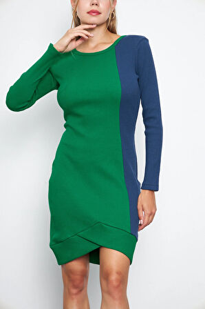 Kadın Sol Yan Garni Kaşkorse Mini Boy Elbise