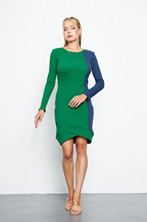 Kadın Sol Yan Garni Kaşkorse Mini Boy Elbise