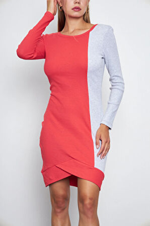 Kadın Sol Yan Garni Kaşkorse Mini Boy Elbise