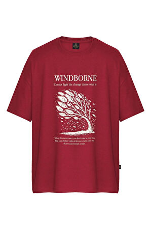 Unisex Windborne Baskılı Oversize Tişört