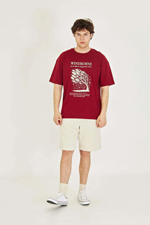 Unisex Windborne Baskılı Oversize Tişört