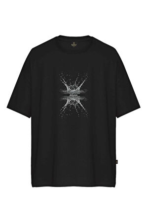 Unisex Delusion Baskılı Oversize Tişört