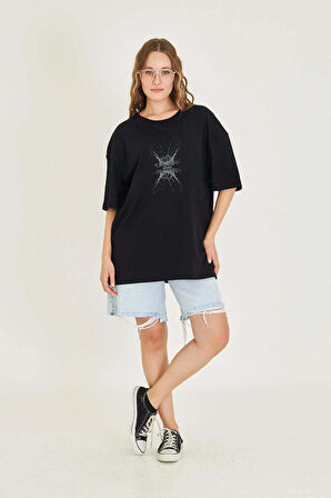 Unisex Delusion Baskılı Oversize Tişört