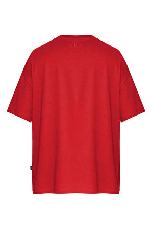 Unisex Octopus Tv Baskılı Oversize Tişört
