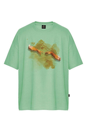 Unisex Touch Baskılı Oversize Tişört