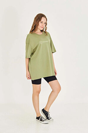 Unisex Nature Sırt-Ön Baskılı Oversize Tişört