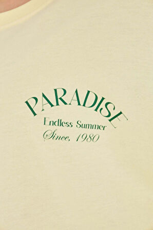 Unisex Paradise Sırt-Ön Baskılı Oversize Tişört