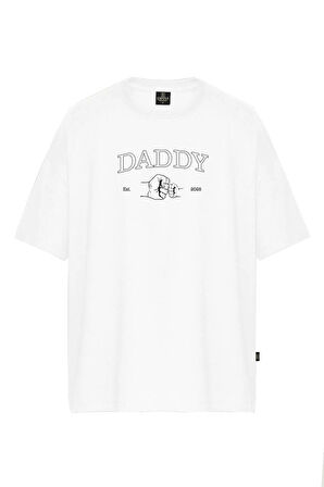 Erkek Daddy Baskılı Oversize Tişört