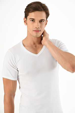 RİBANA ERKEK V YAKA KISA KOL