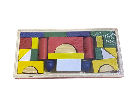 27 Parça Renkli Ahşap Domino 0172