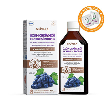 Novlex Üzüm Çekirdeği Ekstresi ve Piperin 250 ml
