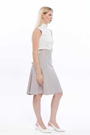 APSEN Kadın Midi Boy Kloş Dokuma Etek 2194/63