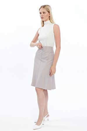 APSEN Kadın Midi Boy Kloş Dokuma Etek 2194/63