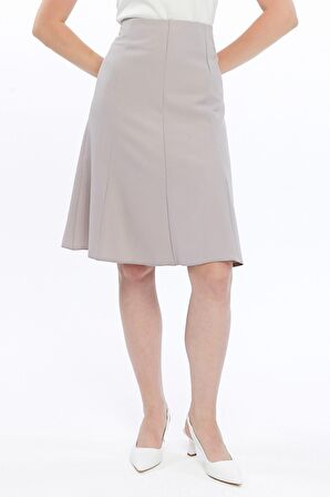 APSEN Kadın Midi Boy Kloş Dokuma Etek 2194/63