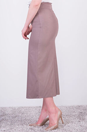 Kadın Mevsimlik Poliviskon Toka Detaylı Uzun Kalem Etek 2092/95