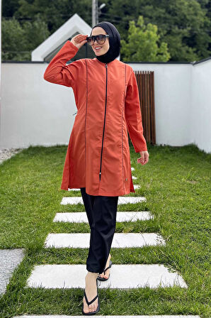 Paraşüt Tam Kapalı Tesettür Mayo Beny 9075 Tarçın Remsa Mayo | M