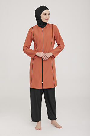 Paraşüt Tam Kapalı Tesettür Mayo Beny 9075 Tarçın Remsa Mayo | M