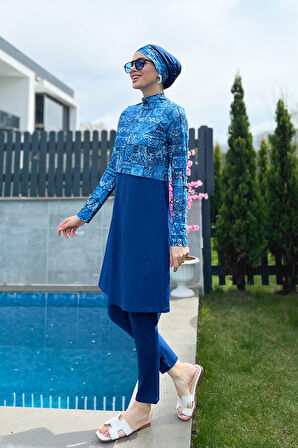 Remsa Mayo Likralı Tam Kapalı Mayo 4lü Set R068 Lamia | XXL