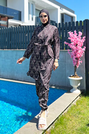 Remsa Mayo Önü Kapaklı Paraşüt Tam Kapalı Tesettür Mayo R071 Yasmin | 3XL