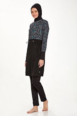 Tam Kapalı Tesettür Mayo Sally 1407 Siyah | XL