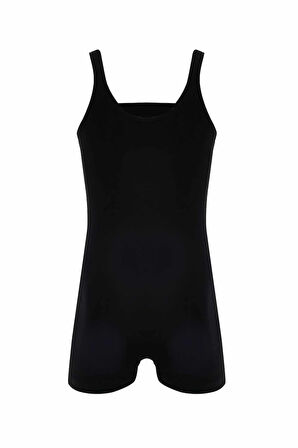 Tulum Askılı Şortlu Kız Çocuk Yüzücü Mayo Helly 5581 Siyah | 5-6 Yaş