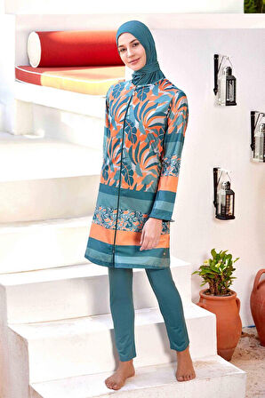 Tam Kapalı Tesettür Mayo Dıxıe 1410 Haki | XL