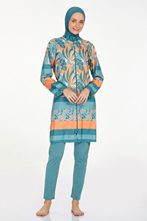 Tam Kapalı Tesettür Mayo Dıxıe 1410 Haki | XL