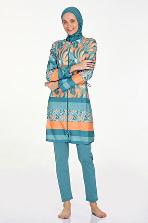 Tam Kapalı Tesettür Mayo Dıxıe 1410 Haki | XL