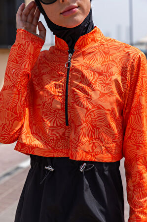 Remsa Önü Kapaklı Tam Kapalı Tesettür Mayo R116 Sahil | L