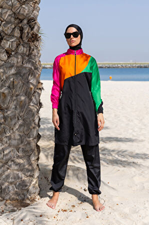 Remsa Paraşüt Tam Kapalı Tesettür Mayo R121 Cansu | XXL